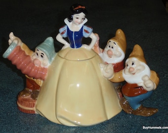 Bule de cerâmica esculpida da Branca de Neve e os Sete Anões, da Disney Store Vintage - Item raro de colecionador da Disney!