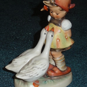 The Classic "Goose Girl" Goebel Hummel Figurine #47/0 Little Girl With Geese - Adorable Collectible Birthday Gift!
