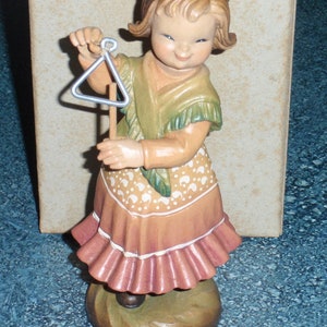 Anri Juan Ferrandiz &quot;TINY SOUNDS&quot; 6&quot; Wood Carved #652004 With Original Box - Great Collectible Christmas Gift From Italy!