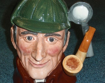 Royal Doulton "The Sleuth" Character Toby Jug D6631 Collectible Detective Gift!