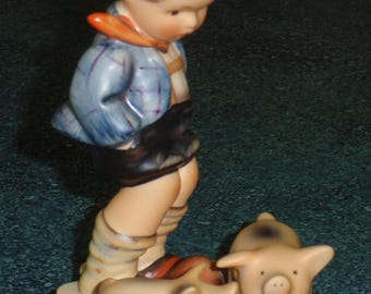Farm Boy Goebel Hummel Figurine #66 Little Boy With Pigs - Makes A Great Birthday Or Mother's Day Gift!