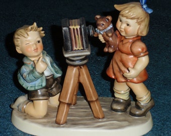 The "Camera Ready" Goebel Hummel Figurine #2132 TMK8 - Adorable Mother's Day Or Birthday Gift - Little Boy Taking Pictures!