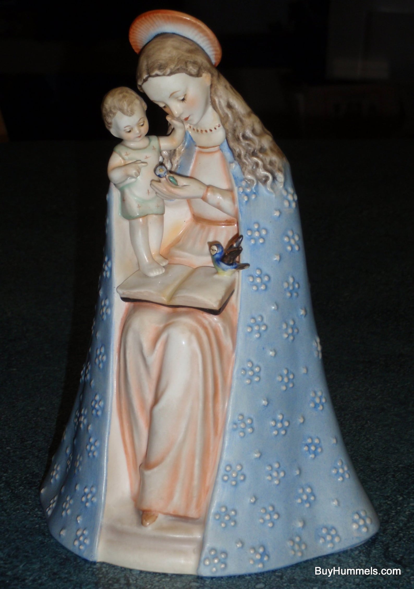 Flower Madonna Goebel Hummel Figurine #10/1 Mary With Baby Jesus & Bird - Collectible