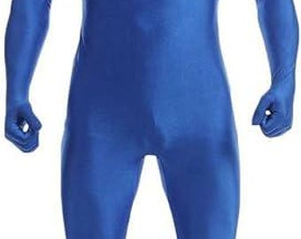 Disfraz de Halloween de segunda piel azul real, traje Zentai Altskin Morphsuit, decoración de utilería para Halloween, talla pequeña, ¡disponibles en diferentes colores!