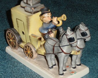The Mail is Here Goebel Hummel Figurine #226 Horses Pulling A