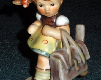 The "School's Out" Goebel Hummel Figurine #538 Girl On The Way To School TMK7 1997 - Perfect Collectible Graduation Gift!