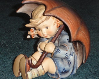 Vintage Goebel MJ Hummel Umbrella Boy 152/0 A and Umbrella