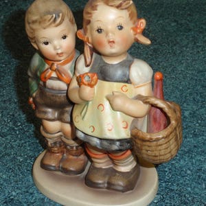 Goebel Hummel Figurine "To Market" #49/0 TMK3 Brother And Sister Going To Market - Collectible Christmas Or Birthday Gift!