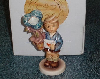 Good News Goebel Hummel Figurine #539 TMK7 Boy With Flowers - NEW With Box - Great Collectible Birthday Or Mother's Day Gift!