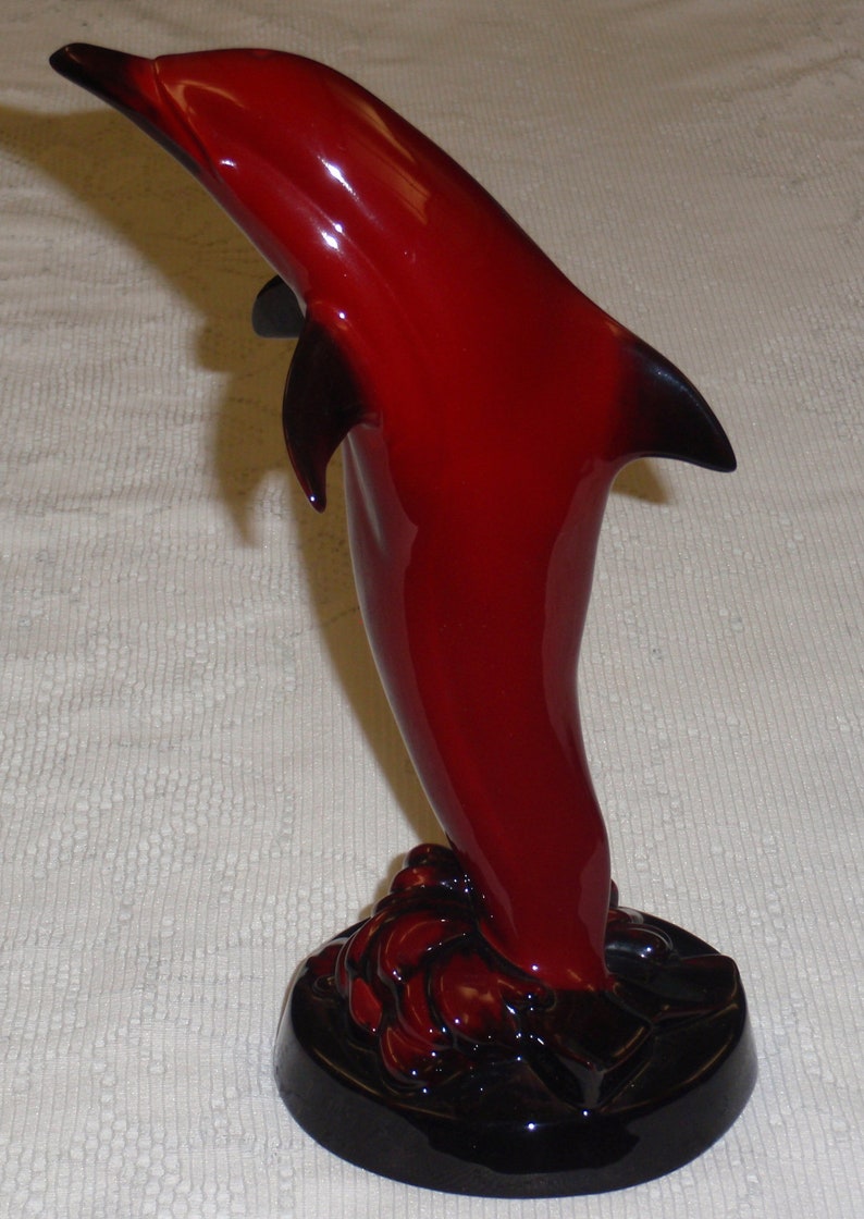 ULTRA RARE Royal Doulton Flambe Dolphin Collectible Figurine The Leap GIFT Nice Collectible Mother's Day Or Birthday Gift image 8