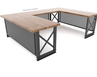 Executive Carruca Desk, U-Shaped
