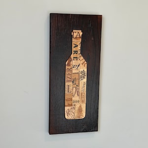 Wine Bottle Mosaic - Wall Art