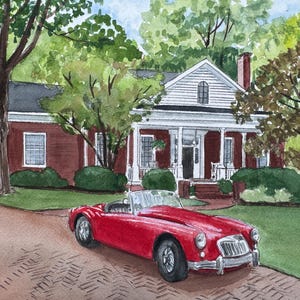 Custom Watercolor House Portrait, Personalized Home Illustration, Hand Painted Family Home Artwork, Ideal Housewarming Gift Custom Art.
