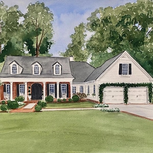 Personalized Painting, Hand painted Watercolor, House portrait, Custom Portrait, Original painting of your house, Housewarming/Realtor gift