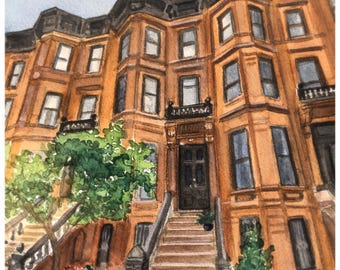 Custom Watercolor House Portraits, Hand Painted Wedding Location.