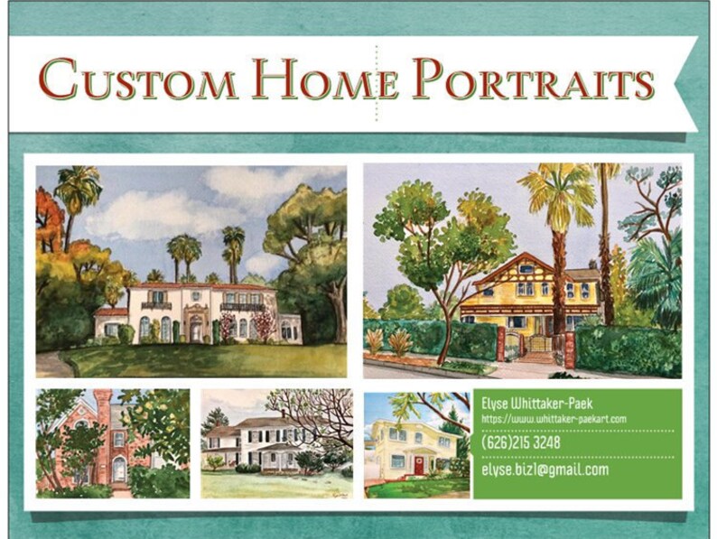 Custom Home Watercolor from photo, Painting of home, House portrait, First Home Gift, Personalized Custom House Drawings, Hand painted gift. image 9