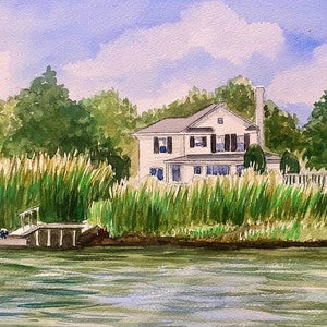 Custom House Portrait from Photo, Personalized Watercolor Home Illustration, First Home Gift, Gift for Parents, Hand Painted House Art
