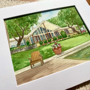 Custom Home Watercolor from photo, Painting of home, House portrait, First Home Gift, Personalized Custom House Drawings, Hand painted gift. image 10