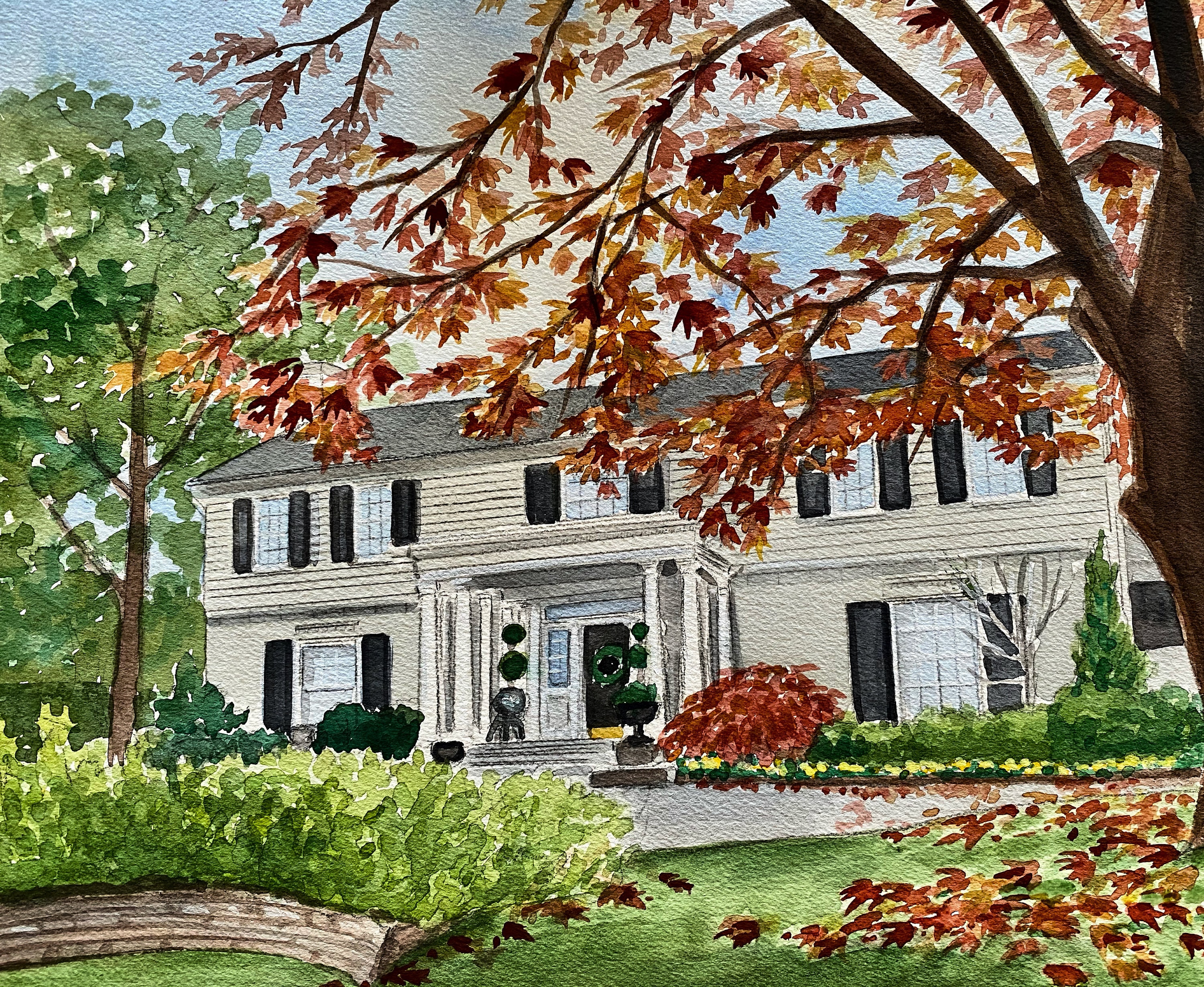 Custom Watercolor House Portrait: Personalized Home Illustration - Etsy