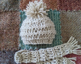 The Emery Hat and Scarf Pattern - Knitting Pattern for Dolls - PDF