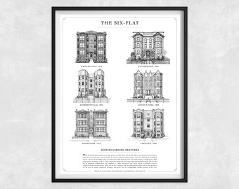 The Six-Flat, Home Styles Print | Chicago Neighborhood Architecture Series