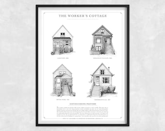 Worker's Cottage, Home Styles Print | Chicago Neighborhood Architecture Series