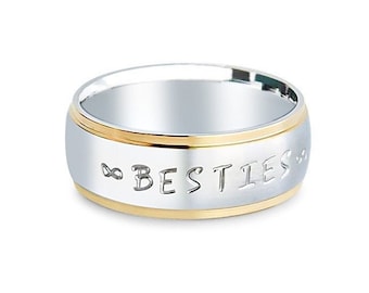 Two-Toned Personalized Stainless Steel Band (8mm)