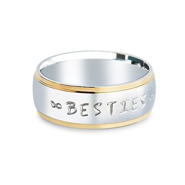 Two-Toned Personalized Stainless Steel Band (8mm)