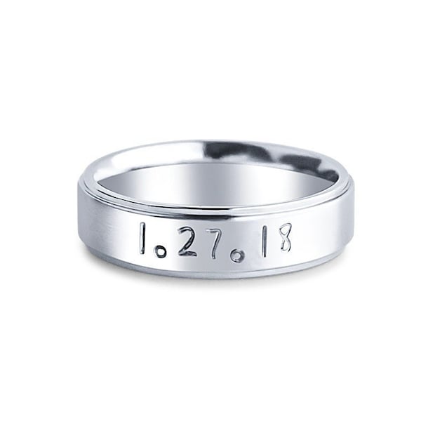 Personalized Stainless Steel Tri-band (5mm)