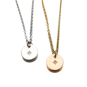 Sterling Silver/14k Gold-Filled Dainty Star Pendant Necklace