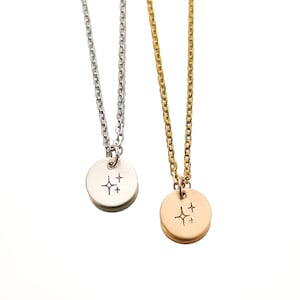 Sterling Silver/14k Gold-Filled Dainty Star Cluster Pendant Necklace