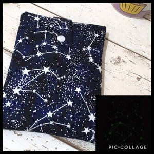 Constellation Kindle Case, Glow in the Dark eReader Sleeve, Travel Oasis, Voyage, Fire HD, Paperwhite Pouch. Padded Tablet Bag, eBook Cover image 2