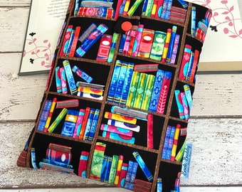 Small Plus Rainbow Shelfie Book Buddy with Tab Top Closure - Ready to Ship - Custom Size, see description