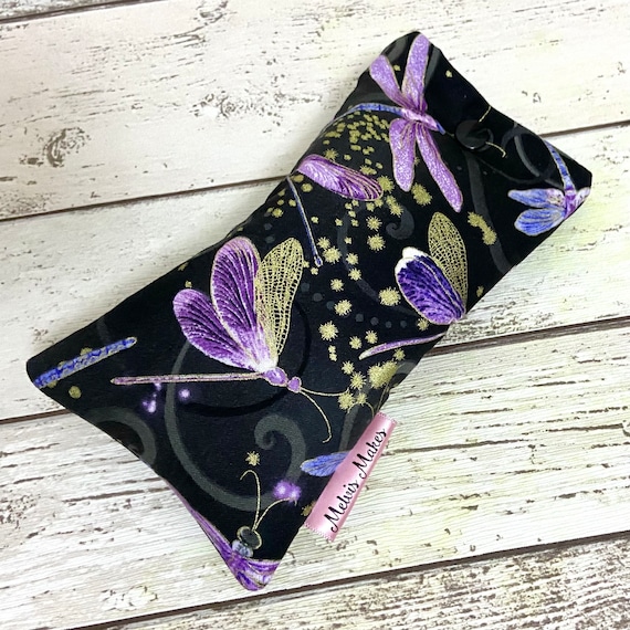 Dragonfly Glasses Case: Metallic Gold, Cushioned Sunglasses  display picture 1