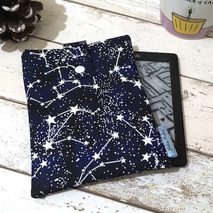 Constellation Kindle Case, Glow in the Dark eReader Sleeve, Travel Oasis, Voyage, Fire HD, Paperwhite Pouch. Padded Tablet Bag, eBook Cover image 1