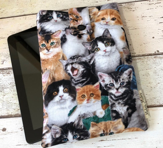Case, Mixed Sleeve, Ebook 10 Kindle 7 Oasis Fire Kittens - Pouch Feline Voyage, Kindle Cover. Ereader Bag, 8 Etsy Paperwhite, Padded Cats Tablet