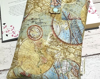 Funda metálica Atlas para libros: cubierta acolchada, regalo para amantes de los libros
