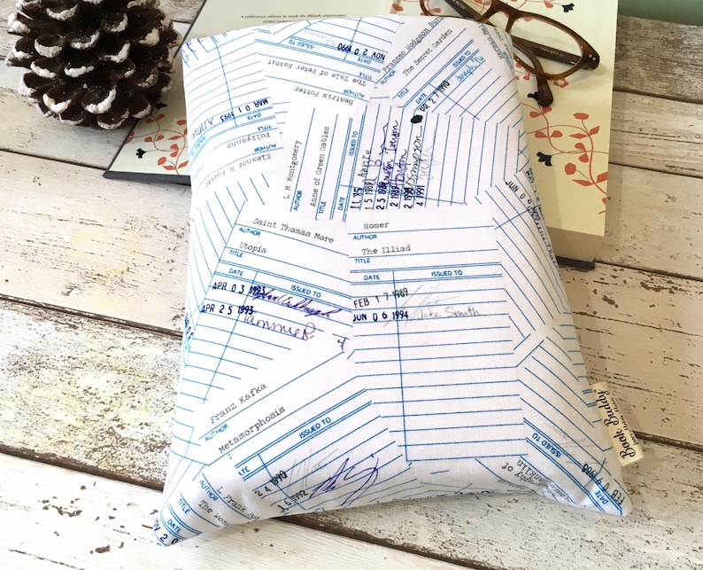 Library Card Book Pouch Novelty Book Sleeve Fun Book Buddy image 1