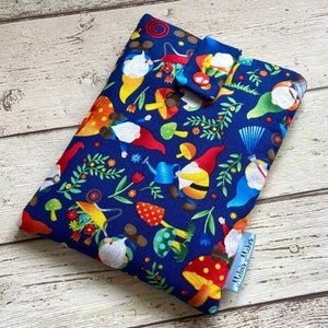 Gardening Gnomes Kindle Case, Padded eReader Sleeve, Travel Voyage, Fire HD, Oasis, Paperwhite Pouch, Tomte Tablet Cover, eBook Bag
