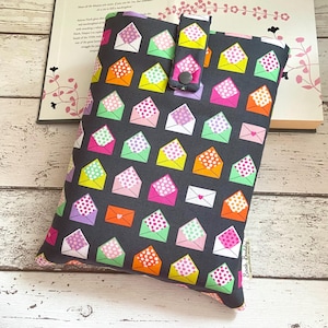 Estuche para libros con carta de amor, regalo de San Valentín para lectores, accesorios para amantes de los libros, bolsa luminosa para libros, funda para libros con texto Tienes un e-mail