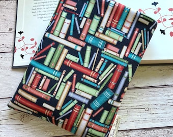 Midnight Library Book Sleeve: Padded Cotton Book Cover