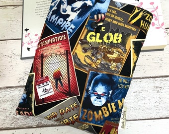 Horror Movie Book Buddy, Retro Book Sleeve,  Film Poster Bag, Padded Book Pouch, Vampire Hardback Sleeve, Indie Book Lover, Bookish Gift