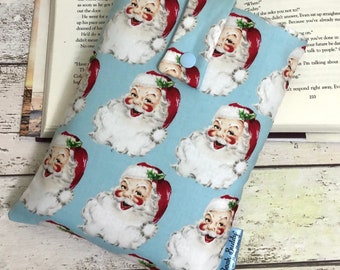 Vintage Santa Book Sleeve: Padded Christmas Book Buddy