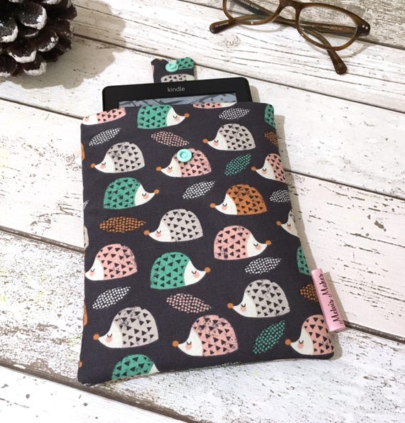 10 Ereader - Voyage, Ebook Oasis Paperwhite, Pouch Case, Travel Kindle Etsy Cover, 7 Fire Tablet Bag, Hedgehog Sleeve. Kindle Padded Pastel 8