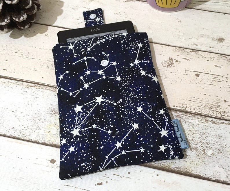 Constellation Kindle Case, Glow in the Dark eReader Sleeve, Travel Oasis, Voyage, Fire HD, Paperwhite Pouch. Padded Tablet Bag, eBook Cover image 4