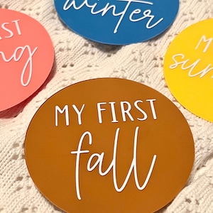 Baby&#39;s first holiday milestone acrylic cards