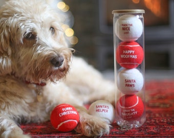Christmassy Sustainable Dog Balls