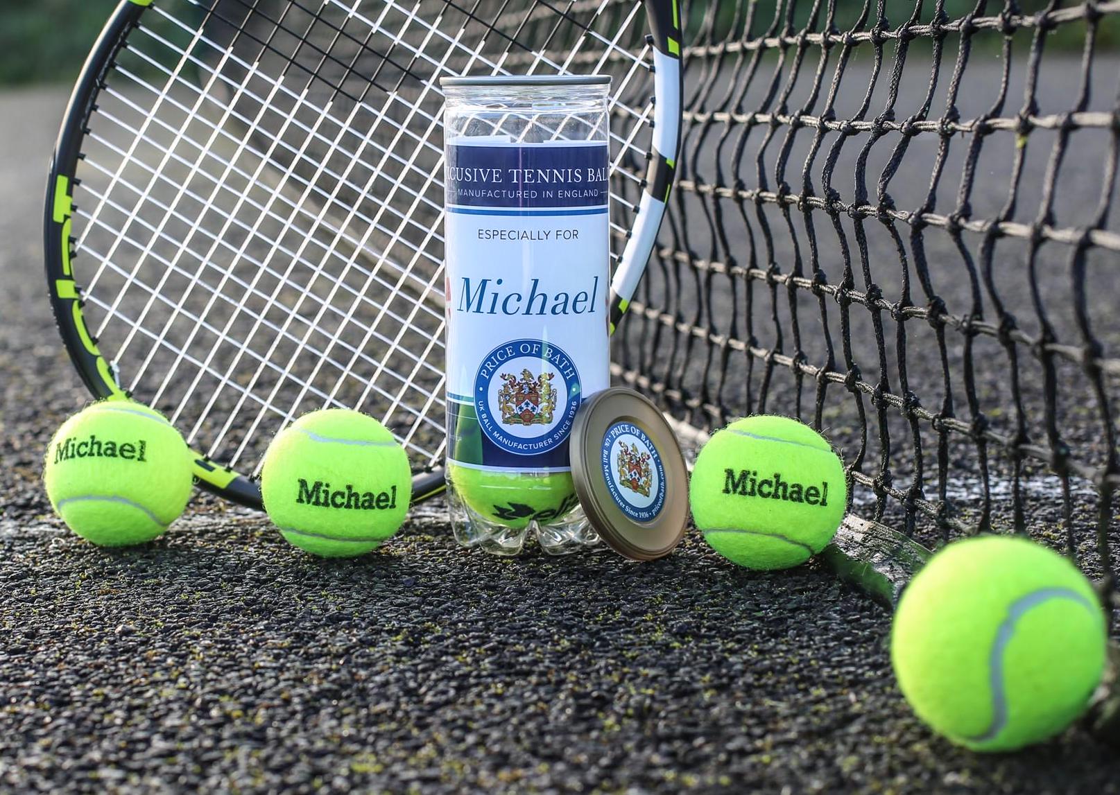 Personalised Yellow Tennis Balls
