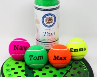 3 Personalised Padel Balls