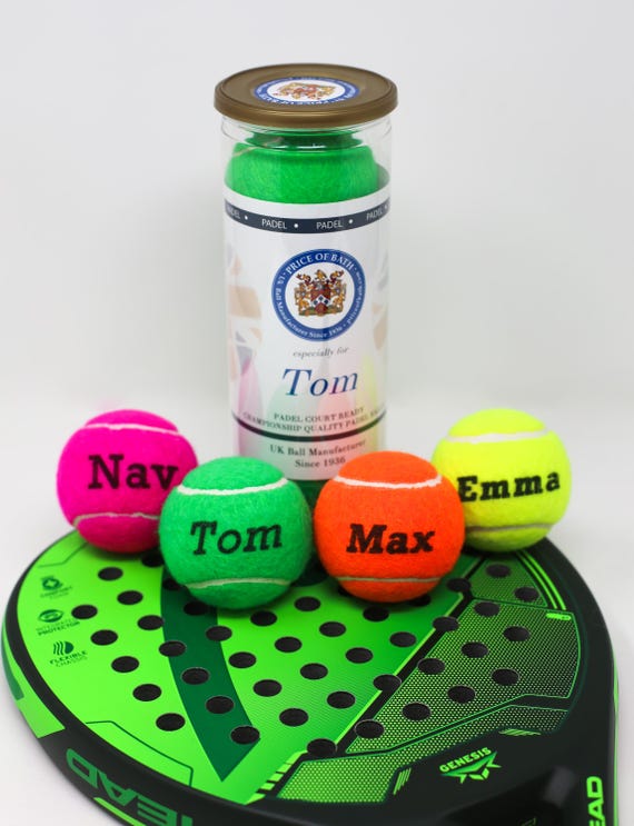 3 Personalised Padel Balls